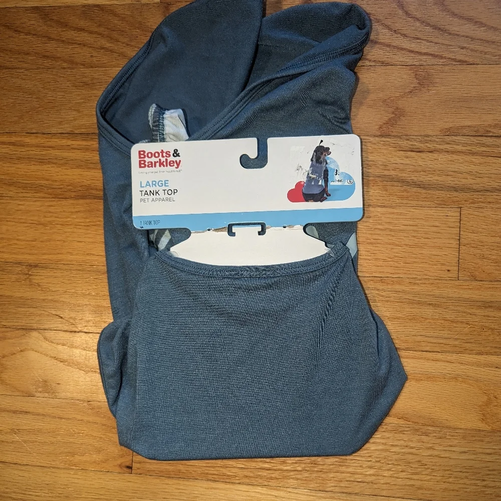 Blue LARGE DOG I'm the ALPHA Tank Top Pet Apparel Boots & Barkley